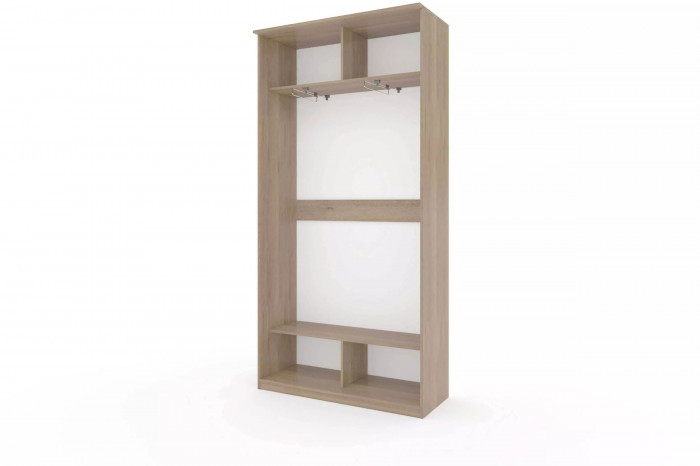 Шкаф купе Модерн 1190х450 2-х дверный зеркальный с пескоструем №4 ясень