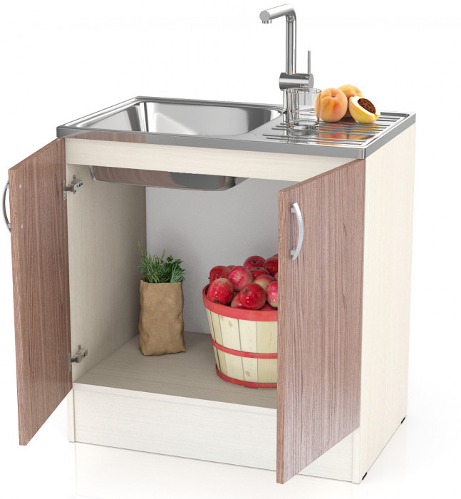 Кухня Мери ШНМ800 Стол под мойку 80 см., дуб/ясень шимо тёмный