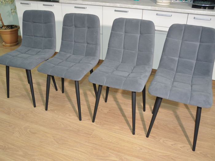 Обеденная группа Колорадо / Стул Х 4 шт. / Бетон темный/черный / бид 21