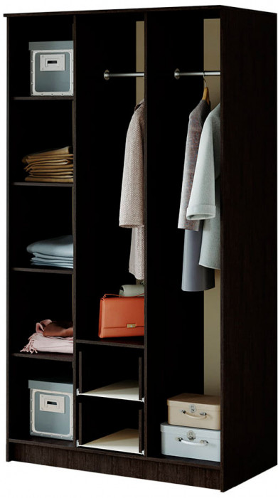 "Фиеста" шкаф 3-х створчатый (1200х2216х610) венге/лоредо