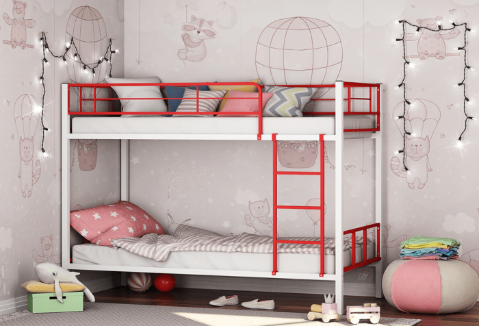 Двухъярусная кровать Севилья-2.01 комби (Оранжевый, Белый)