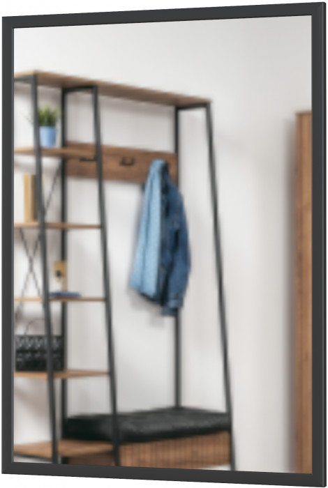 Гранд 17.04 Зеркало, цвет чёрный, ШхГхВ 59х2,2х82 см., горизонтальное или вертикальное крепление