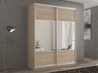 Шкаф-купе Кааппи 6 Сонома Светлый 120х60х230 см