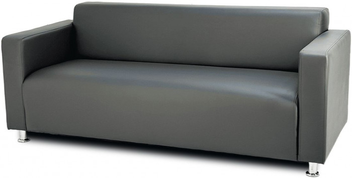 Диван прямой Томи, 180 см, экокожа, темно-серый