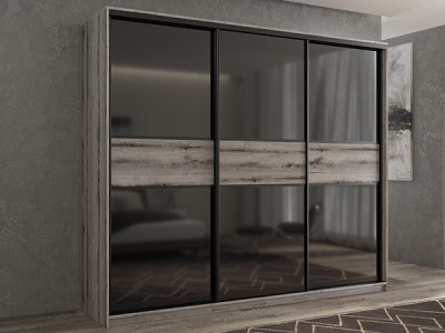 Шкаф-купе Кааппи 12 Эвок Окаменелый 240х45х230 см