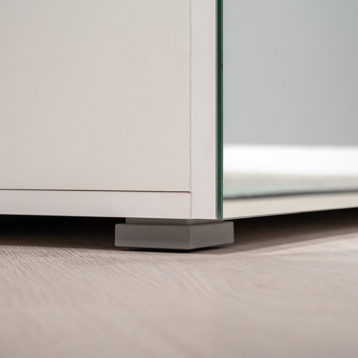 Октава 13.338 Шкаф для одежды + 13.338 Шкаф + 13.338, цвет белый шагрень/дуб крафт золотой/фасады МДФ белый шагрень/зеркало, ШхГхВ 193,2х35,3х197,6 см