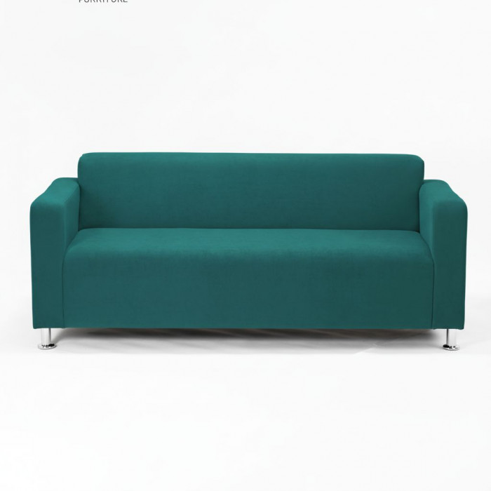 Диван прямой Томи, 200 см, велюр, зеленый