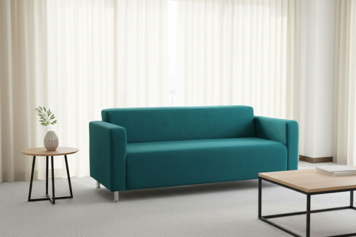 Диван прямой Томи, 200 см, велюр, зеленый