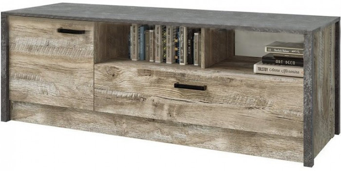 Амели Тумба ТВ (Дуб Юкон / Бетон темный)