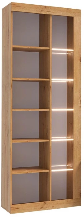 Прага Модульная Гостиная, вариант №4, вотан/Черный глянец