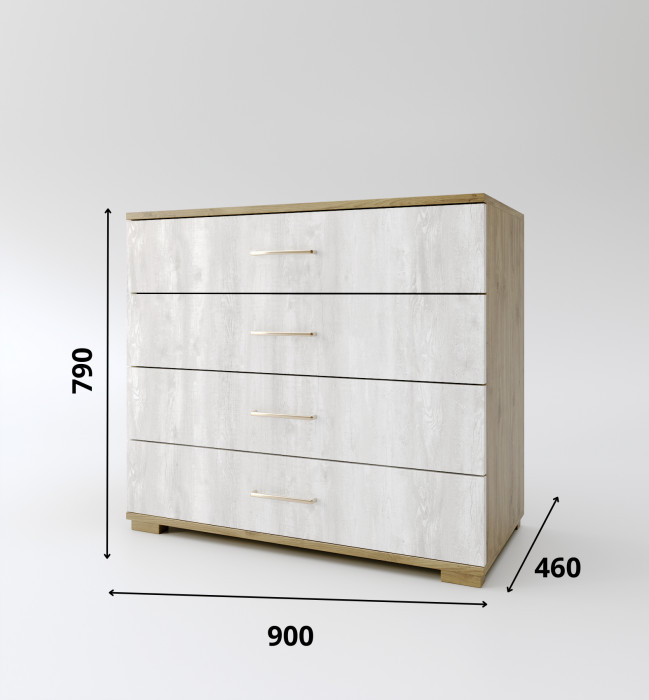 Комод с четырьмя ящиками 