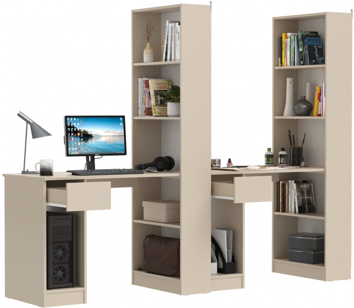 Лайт Шкаф комбинированный 10.01 + 10.01, цвет сатин, ШхГхВ 230,6х58,2х179 см., универсальная сборка(обязательно крепление к стене)