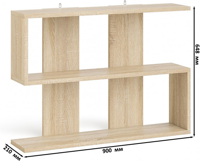 Мори Стол компьютерный МС-1 левый + Тумба МТВ1200.1 + Полка 900, цвет дуб сонома, ШхГхВ 210,4х50х209,6 см., НЕ универсальная сборка