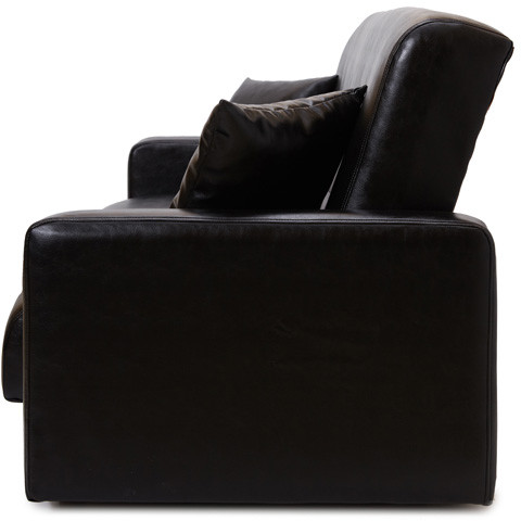 Диван-книжка Аккорд 120х190, экокожа черный