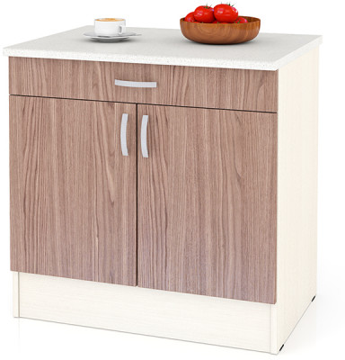 Кухня Мери ШН1Я800 Стол с 1 ящиком 80 см., дуб/ясень шимо тёмный