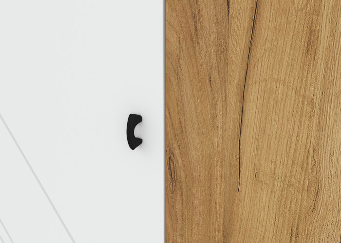 Шкаф трехстворчатый Байкал, Дуб Золотой, Белый матовый