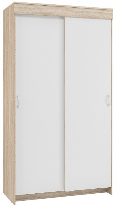 Шкаф-купе Бассо 1 м, дуб сонома/белый