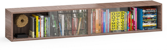 Две полки книжных С-МД-КН01, ясень шимо тёмный