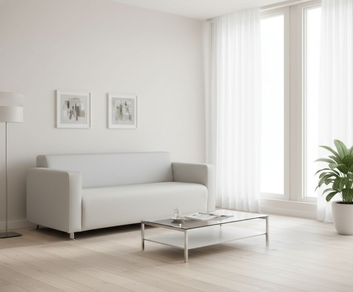 Диван прямой Томи, 160х78х75 см, экокожа белый