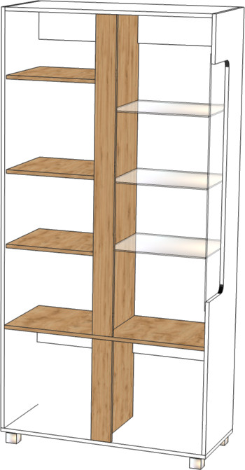 Шкаф-витрина двухдверный 