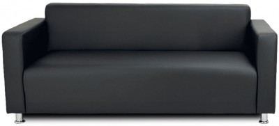 Диван прямой Томи, 200х78х75 см, экокожа, черный