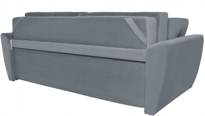 Диван-еврокнижка Амстердам Люкс, 160х195, пружинный блок, велюр серый