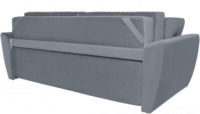 Диван-еврокнижка Амстердам Люкс, 160х195, пружинный блок, велюр серый