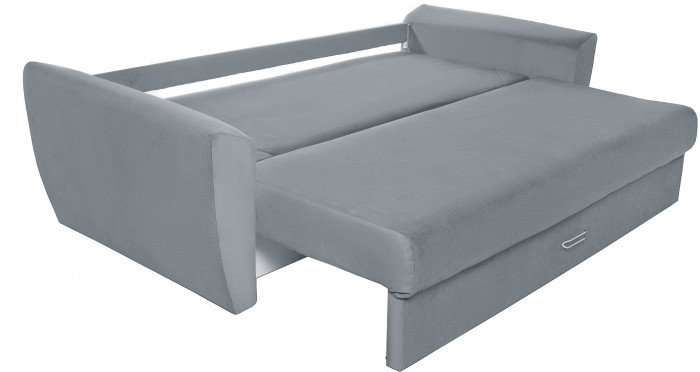 Диван-еврокнижка Амстердам Люкс, 160х195, пружинный блок, велюр серый