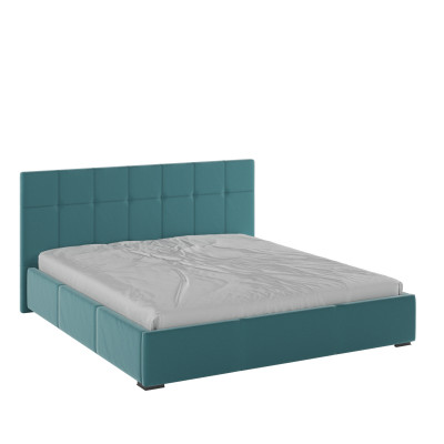 Рио Кровать интерьерная 180 бирюза квадрат, ортопед