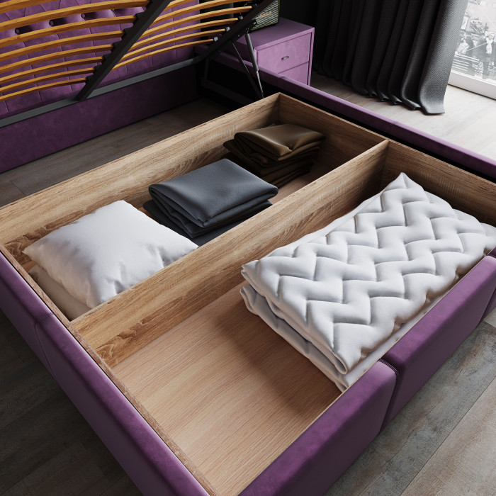 Октавия Кровать интерьерная 180 светло-голубой ромб, ПМ