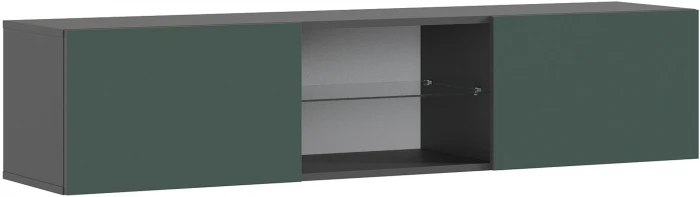 Норд Тумба ТВ подвесная, Графит/Изумрудный