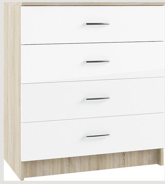 Модульная спальня Софи, композиция 4, Белый глянец/Дуб Сонома