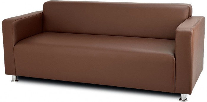 Диван прямой Томи, 200х78х75 см, экокожа, коричневый