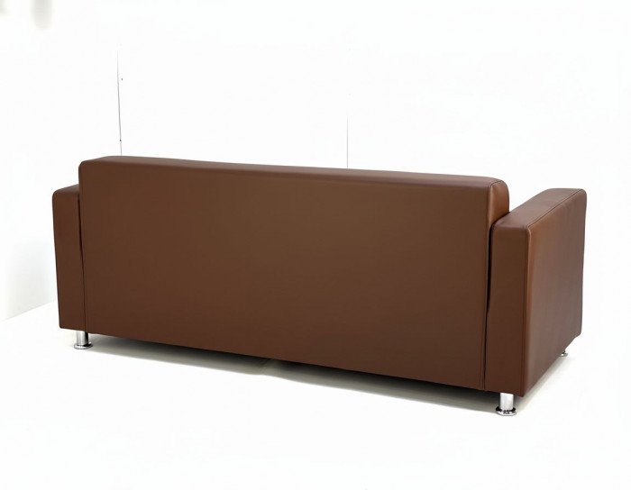 Диван прямой Томи, 200х78х75 см, экокожа, коричневый