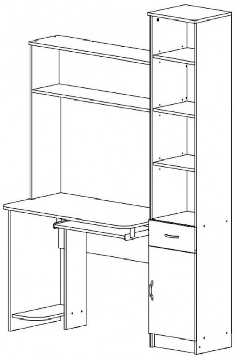 Интел-2 стол компьютерный Дуб сонома / Белый снег