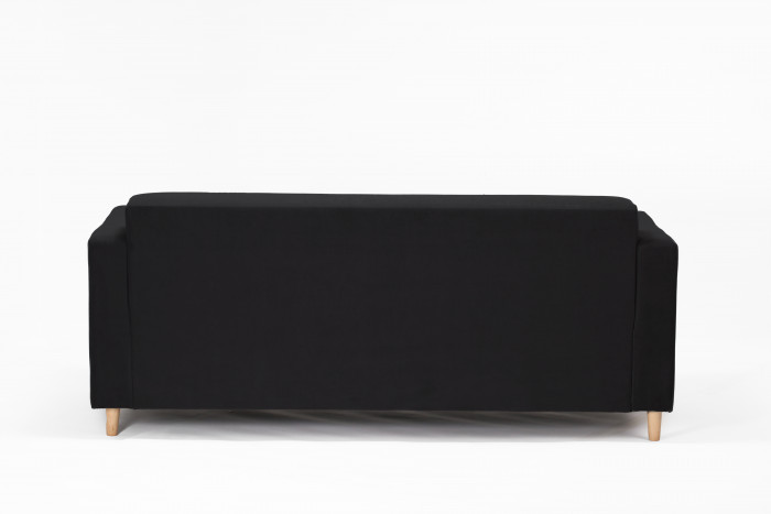 Диван прямой Томи, 200х78х75 см, велюр, черный
