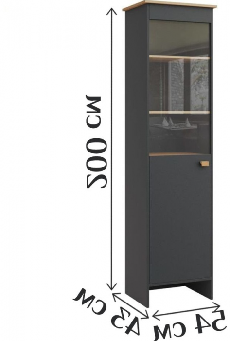 Пенал-витрина (левое исполнение) 