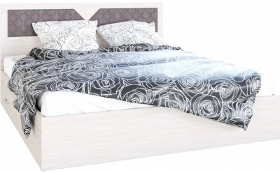 Николь Кровать 1400, Ясень Шимо/Лиственница темная