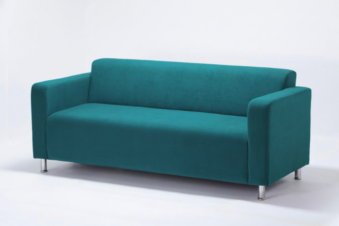 Диван прямой Томи, 160х78х75 см, велюр зеленый
