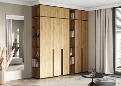 Норд Композиция Шкафов с антресолями + Терминал, Дуб крафт/Дуб крафт