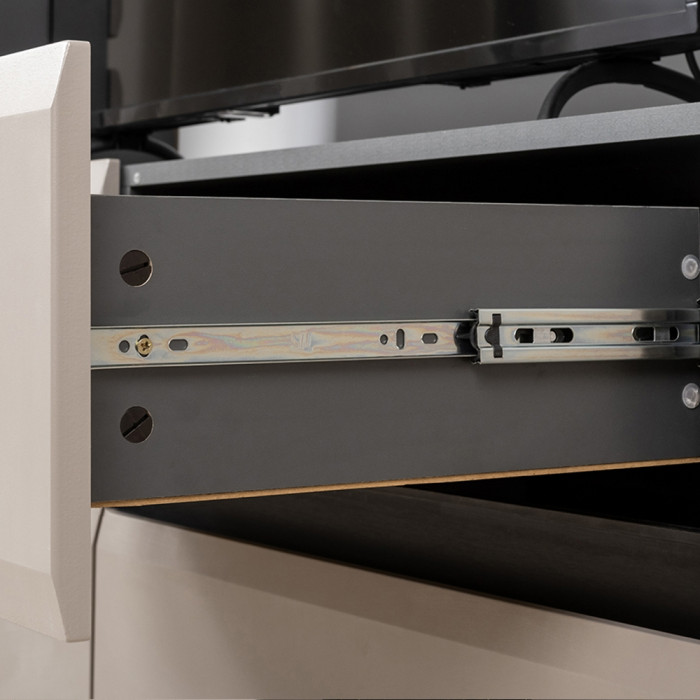 Сидней Комплектация № 104, цвет корпус: антрацит/фасады: МДФ веллюто капучино, ШхГхВ 359,8х41,3х205,2 см., универсальная сборка