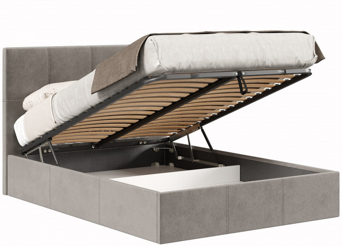 Кровать с подъёмным механизмом 1600 Марсель, пепел