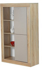 Шкаф низкий для гостиной "Лондон" - Дуб сонома/Капучино светлый