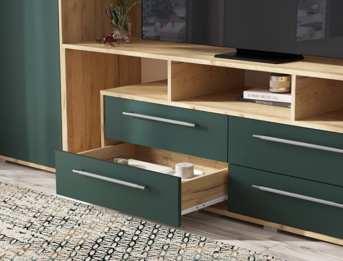 Гостиная Гармония Браш мени грин/дуб крафт