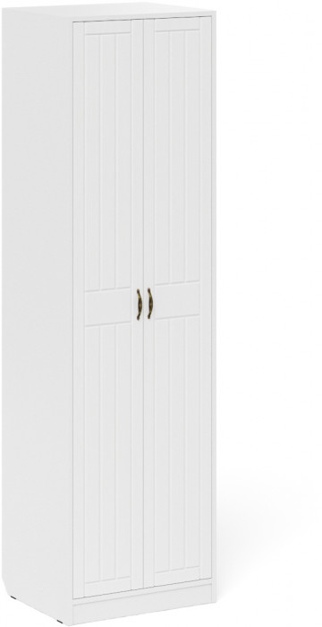 Прихожая П-6 Компоновка № 18, цвет белая шагрень/фасады МДФ белое дерево фрезеровка прованс, ШхГхВ 120х50х210 см., универсальная сборка