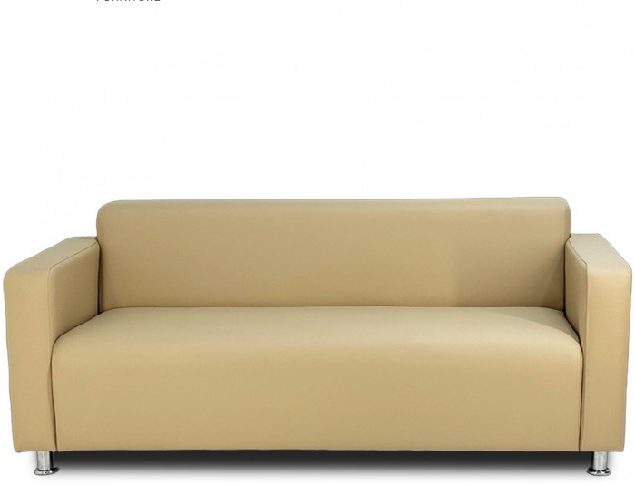 Диван прямой Томи, 180х78х75 см, экокожа, бежевый