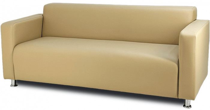 Диван прямой Томи, 180х78х75 см, экокожа, бежевый