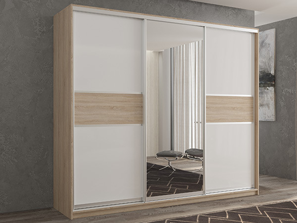 Шкаф-купе Кааппи 10 Сонома Светлый 210х45х230 см