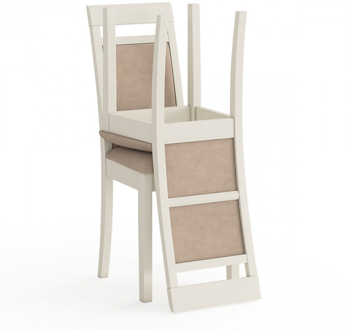 Два стула Мебель--24 Гольф-12 разборных, слоновая кость