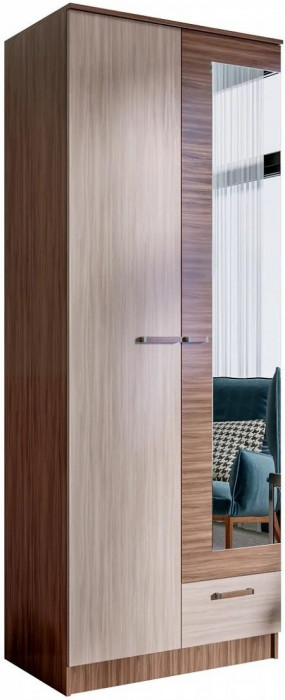 Адель Шкаф 0,8 + полки, Венге/лоредо